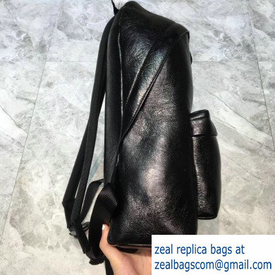 Balenciaga Lambskin Explorer Backpack Medium Bag Black