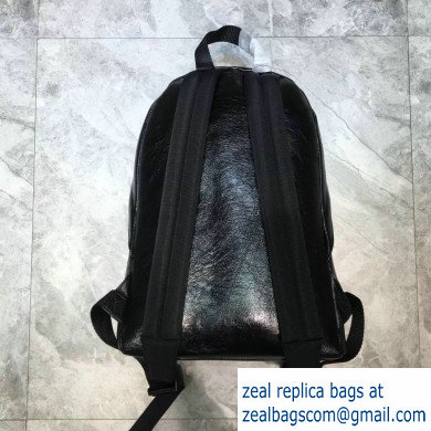 Balenciaga Lambskin Explorer Backpack Medium Bag Black - Click Image to Close