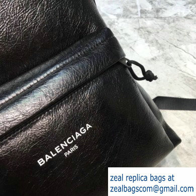 Balenciaga Lambskin Explorer Backpack Medium Bag Black