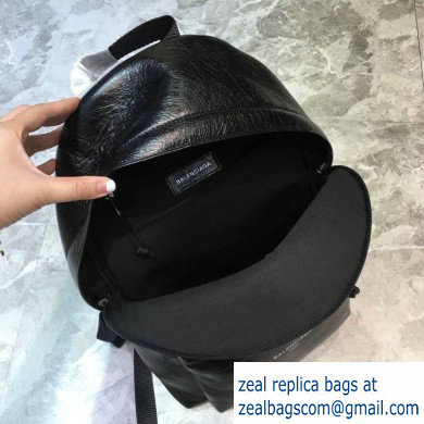 Balenciaga Lambskin Explorer Backpack Medium Bag Black