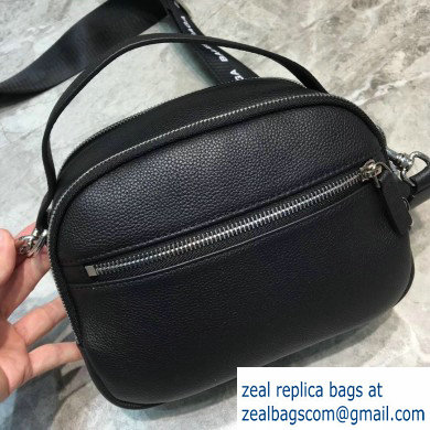 Balenciaga Logo Calfskin Camera Small Bag Black - Click Image to Close