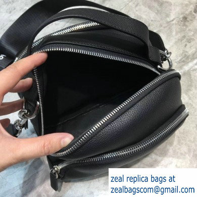 Balenciaga Logo Calfskin Camera Small Bag Black - Click Image to Close