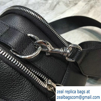 Balenciaga Logo Calfskin Camera Small Bag Black