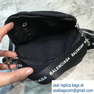 Balenciaga Logo Canvas Camera Mini Bag Black - Click Image to Close