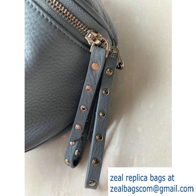 Balenciaga Logo Crossbody Bag with Canvas Strap Baby Blue