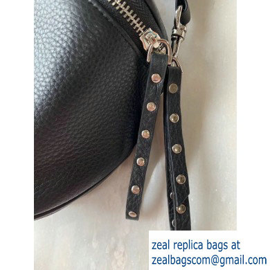 Balenciaga Logo Crossbody Bag with Canvas Strap Black