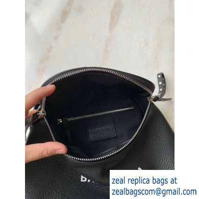 Balenciaga Logo Crossbody Bag with Canvas Strap Black