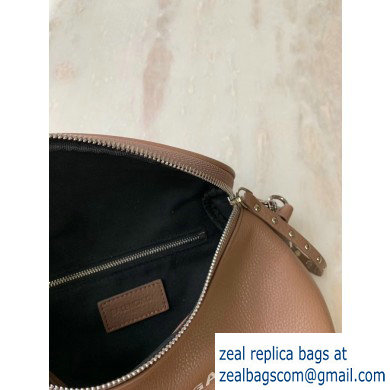 Balenciaga Logo Crossbody Bag with Canvas Strap Camel