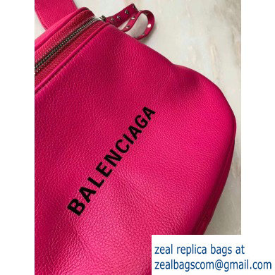 Balenciaga Logo Crossbody Bag with Canvas Strap Fuchsia - Click Image to Close