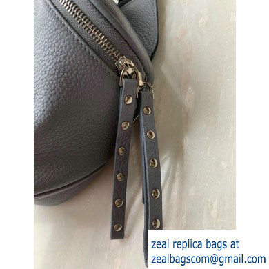 Balenciaga Logo Crossbody Bag with Canvas Strap Gray