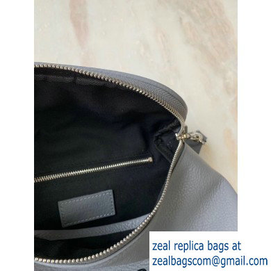 Balenciaga Logo Crossbody Bag with Canvas Strap Gray