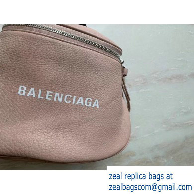 Balenciaga Logo Crossbody Bag with Canvas Strap Light Pink - Click Image to Close