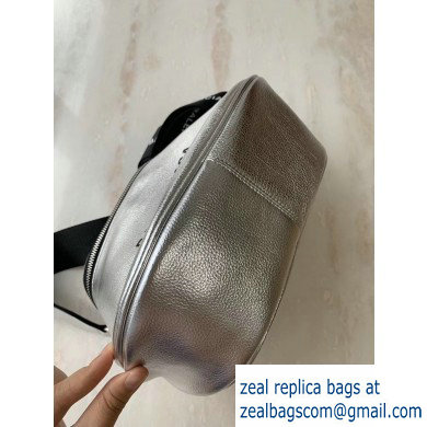 Balenciaga Logo Crossbody Bag with Canvas Strap Silver - Click Image to Close