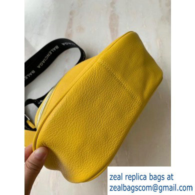 Balenciaga Logo Crossbody Bag with Canvas Strap Yellow - Click Image to Close