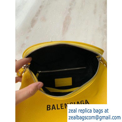 Balenciaga Logo Crossbody Bag with Canvas Strap Yellow