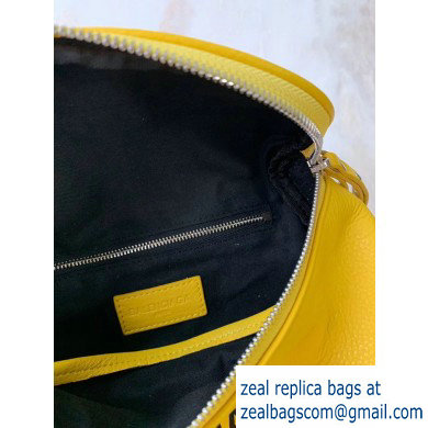 Balenciaga Logo Crossbody Bag with Canvas Strap Yellow