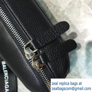 Balenciaga Logo Leather Shoulder Chest Bag Black - Click Image to Close