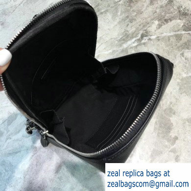 Balenciaga Logo Leather Shoulder Chest Bag Black