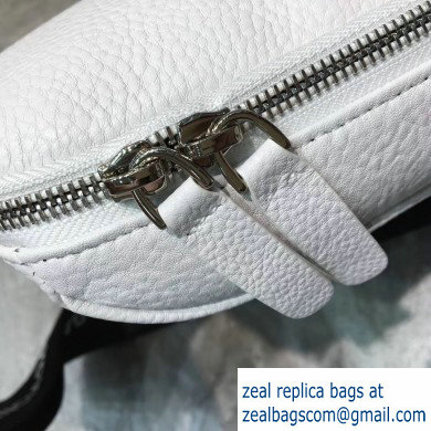 Balenciaga Logo Leather Shoulder Chest Bag White