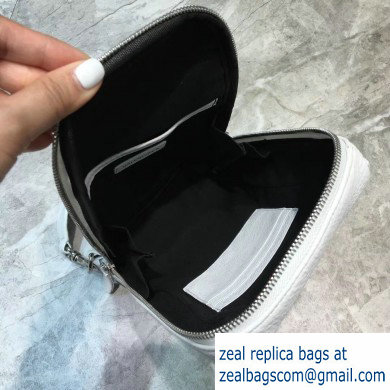 Balenciaga Logo Leather Shoulder Chest Bag White - Click Image to Close