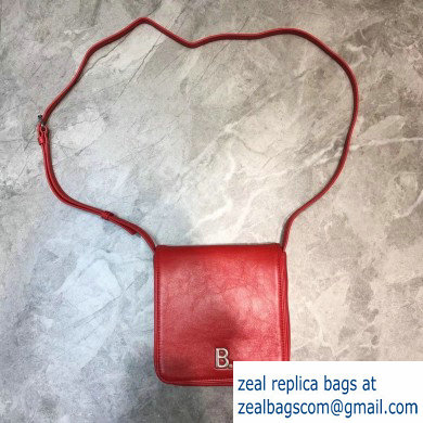 Balenciaga Nappa Leather B. Shoulder Bag Red