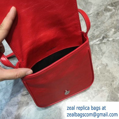 Balenciaga Nappa Leather B. Shoulder Bag Red