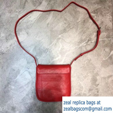 Balenciaga Nappa Leather B. Shoulder Bag Red