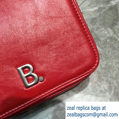 Balenciaga Nappa Leather B. Shoulder Bag Red