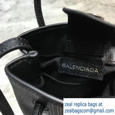 Balenciaga North-South Mini Shopping Phone Holder Bag B.B. Black