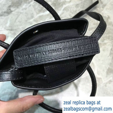 Balenciaga North-South Mini Shopping Phone Holder Bag B.B. Black