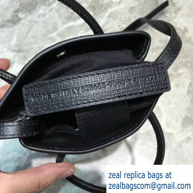 Balenciaga North-South Mini Shopping Phone Holder Bag B.B. Black - Click Image to Close