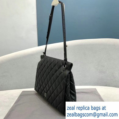 Balenciaga Quilting B. Shoulder Bag in Nappa Calfskin Black - Click Image to Close