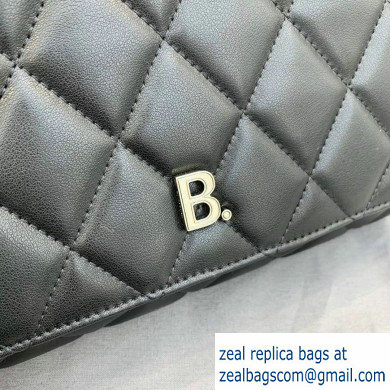 Balenciaga Quilting B. Shoulder Bag in Nappa Calfskin Black - Click Image to Close