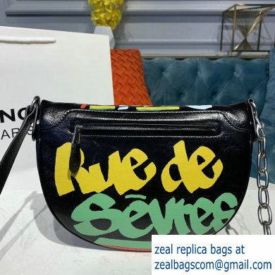 Balenciaga Souvenirs XXS Belt Pack Bag Graffiti Black/Multicolor - Click Image to Close