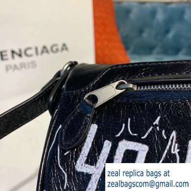 Balenciaga Souvenirs XXS Belt Pack Bag Graffiti Paris Black/White - Click Image to Close