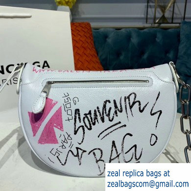 Balenciaga Souvenirs XXS Belt Pack Bag Graffiti White/Multicolor - Click Image to Close