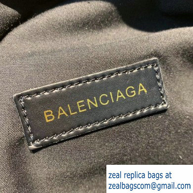 Balenciaga Wheel Logo Nylon Belt Pack Bag All Over Logo Black/White
