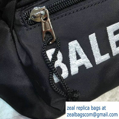 Balenciaga Wheel Logo Nylon Belt Pack Bag Black/White - Click Image to Close