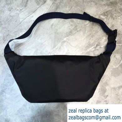 Balenciaga Wheel Logo Nylon Belt Pack Bag Black/White