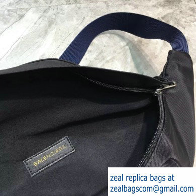 Balenciaga Wheel Logo Nylon Belt Pack Bag Black/White