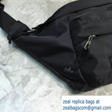 Balenciaga Wheel Logo Nylon Belt Pack Bag Black - Click Image to Close