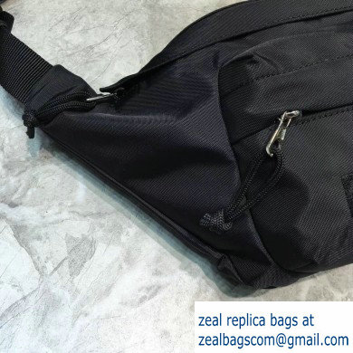 Balenciaga Wheel Logo Nylon Belt Pack Bag Black