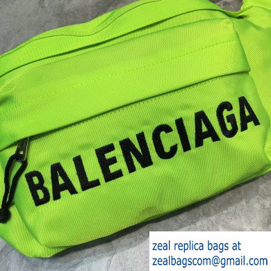 Balenciaga Wheel Logo Nylon Belt Pack Bag Fluo Green - Click Image to Close
