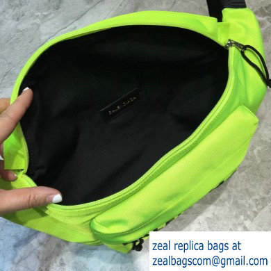 Balenciaga Wheel Logo Nylon Belt Pack Bag Fluo Green