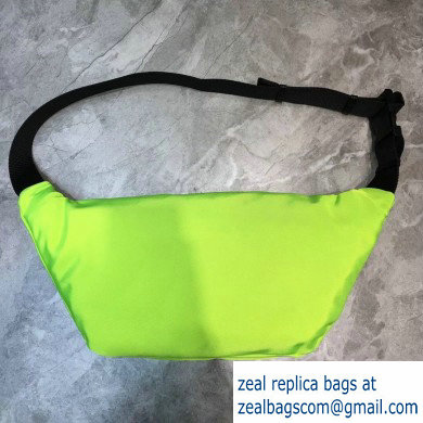 Balenciaga Wheel Logo Nylon Belt Pack Bag Fluo Green - Click Image to Close