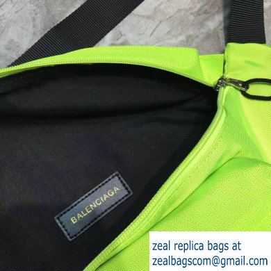 Balenciaga Wheel Logo Nylon Belt Pack Bag Fluo Green - Click Image to Close
