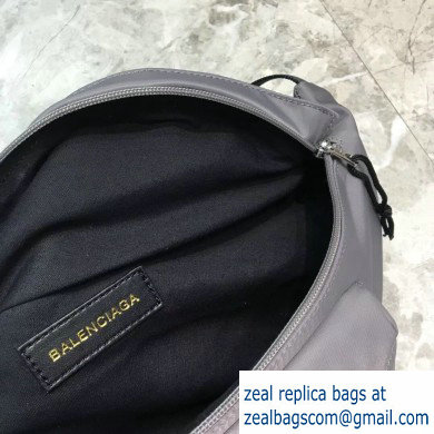 Balenciaga Wheel Logo Nylon Belt Pack Bag Gray - Click Image to Close