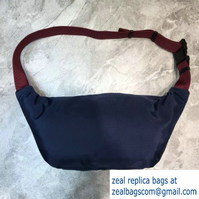 Balenciaga Wheel Logo Nylon Belt Pack Bag Navy Blue - Click Image to Close