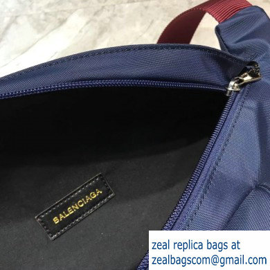 Balenciaga Wheel Logo Nylon Belt Pack Bag Navy Blue