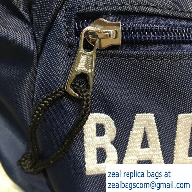 Balenciaga Wheel Logo Nylon Belt Pack Bag Navy Blue - Click Image to Close